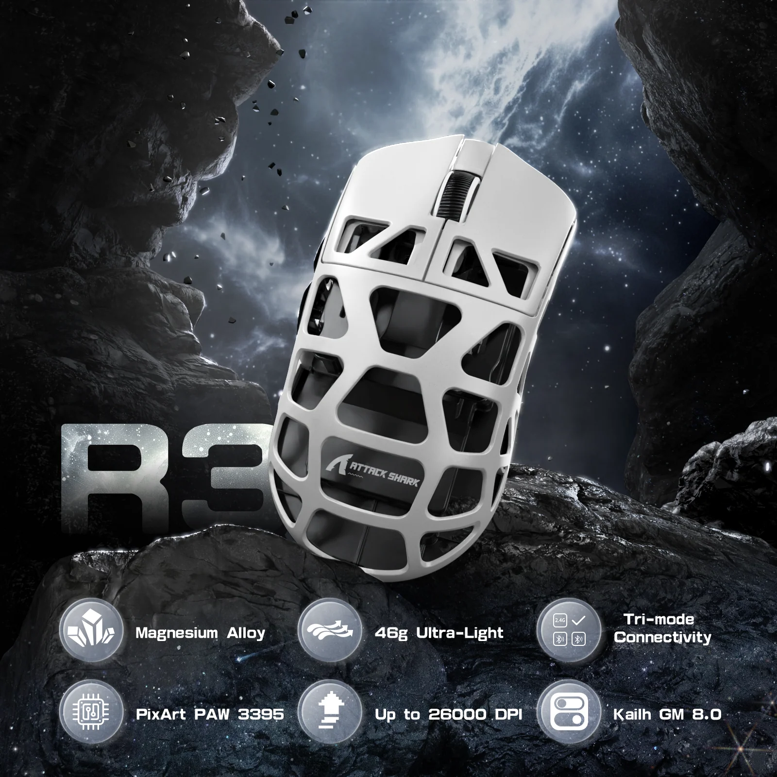 ATTACK SHARK R3 Magnesium Alloy Gaming Mouse 8K - Image 31