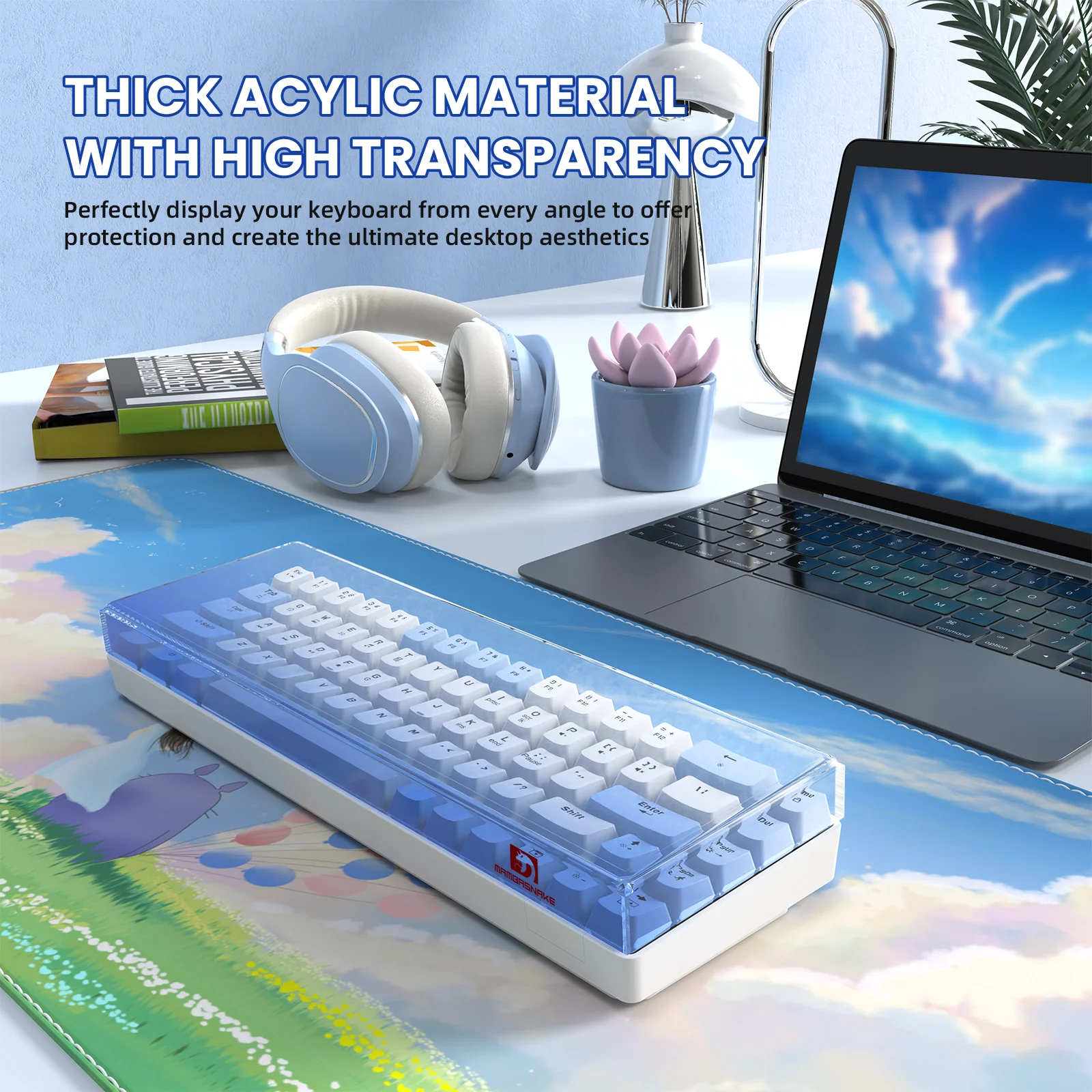 ATTACK SHARK x MAMBASNAKE 68-Key Keyboard Cover Fade Color - Image 3