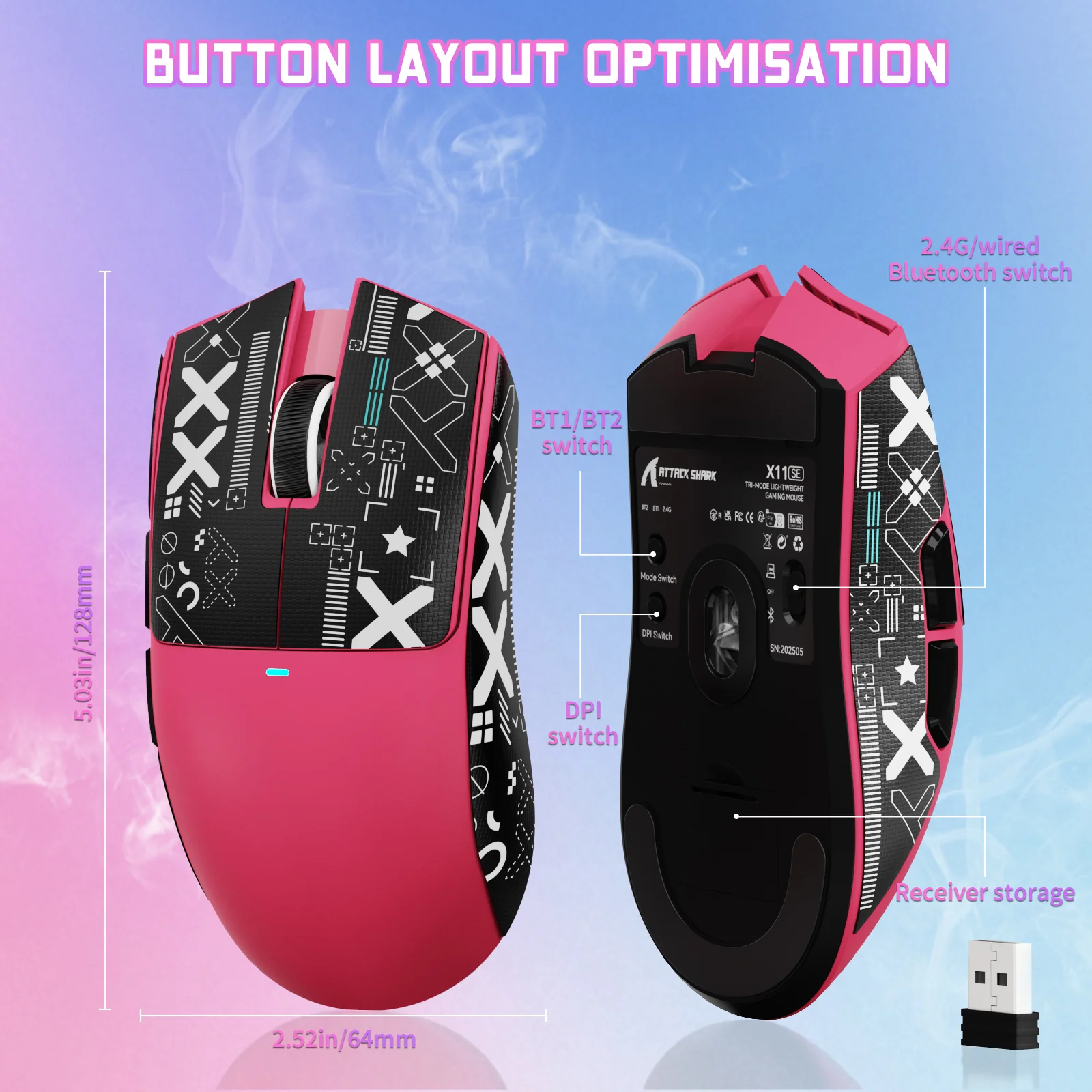ATTACK SHARK X11SE Wireless Gaming Mouse - Image 62