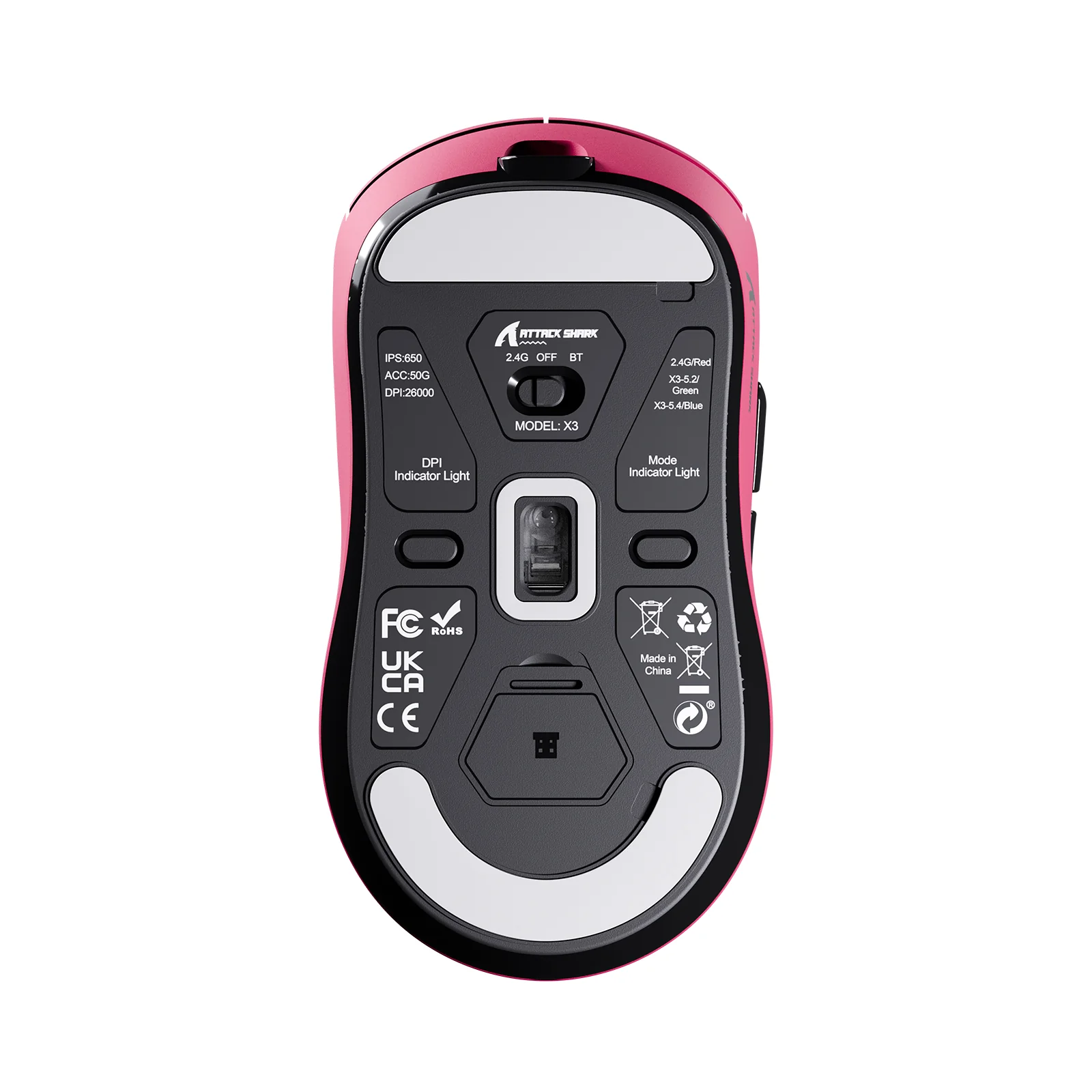 ATTACK SHARK X3 Wireless Gaming Mouse PAW3395 Superlight - Image 15