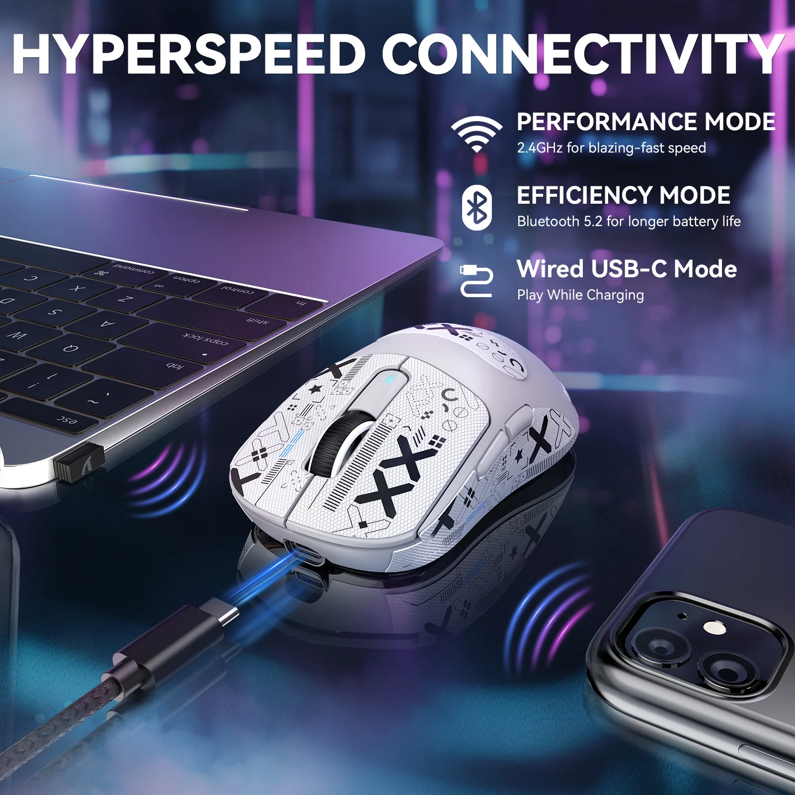 ATTACK SHARK X3MAX PAW3950 Wireless Gaming Mouse - Image 24