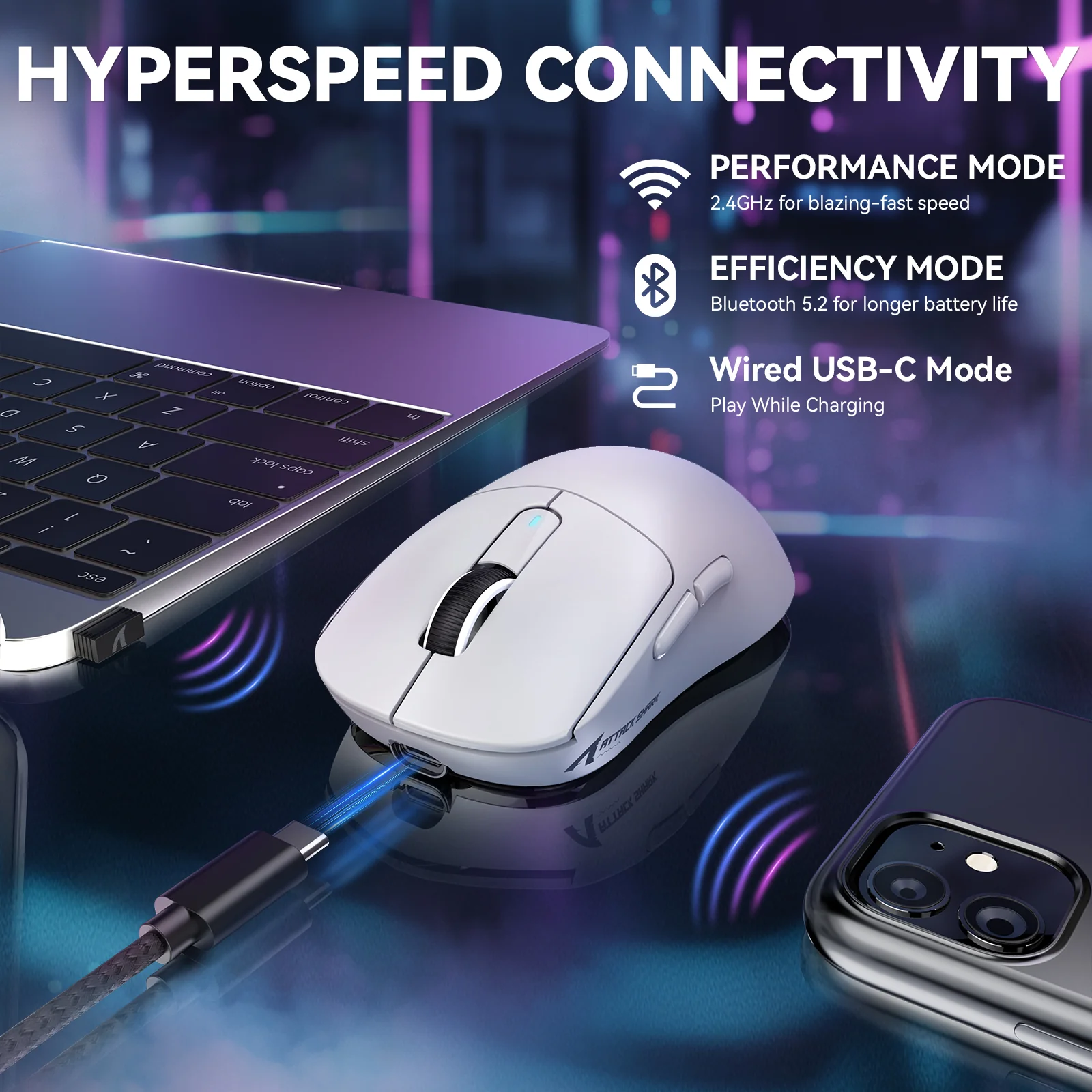 ATTACK SHARK X3MAX PAW3950 Wireless Gaming Mouse - Image 6