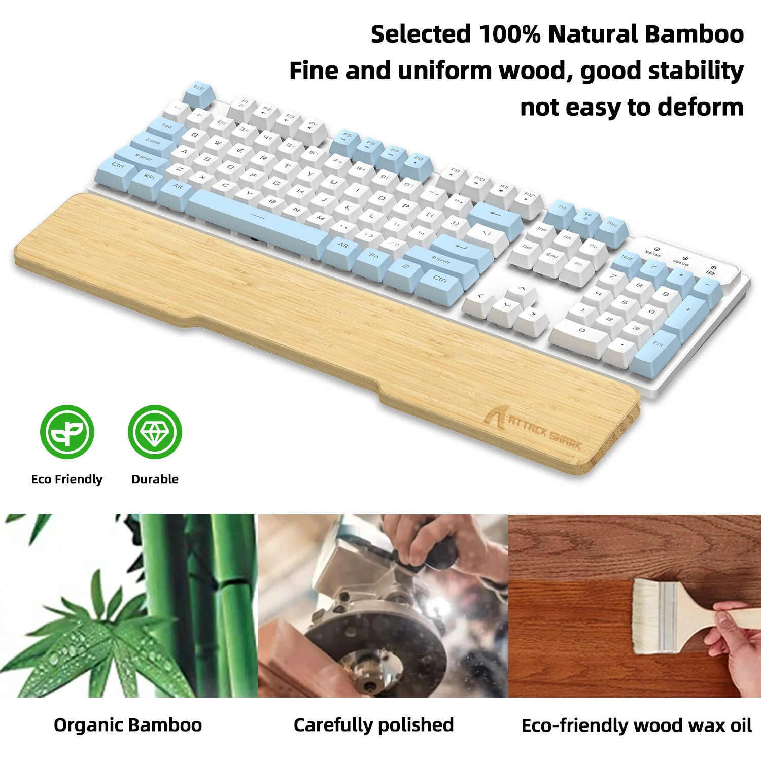 ATTACK SHARK WZ01 Bamboo Wrist Rest - Image 31