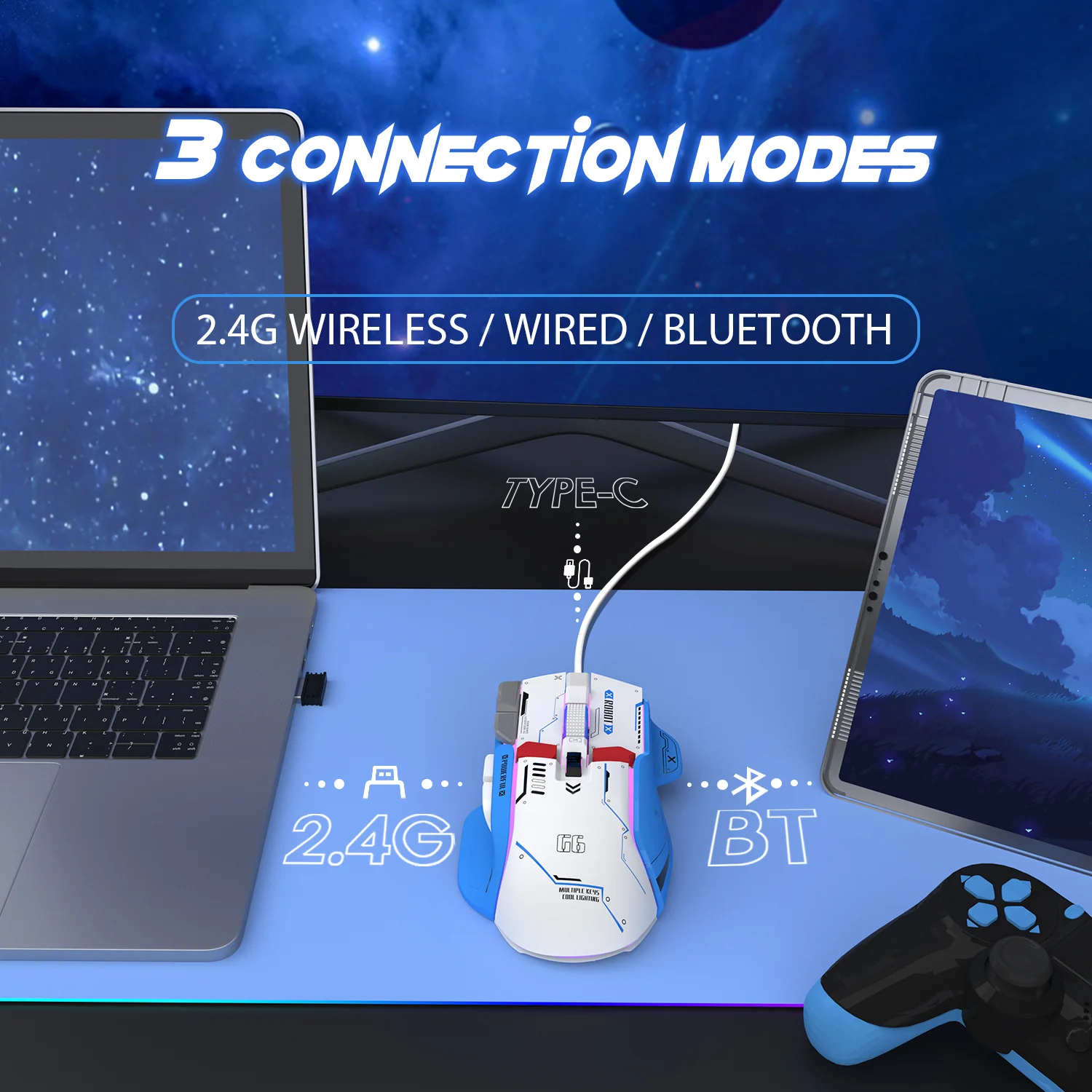 ATTACK SHARK G6 Tri-mode Gaming Mouse - Image 27