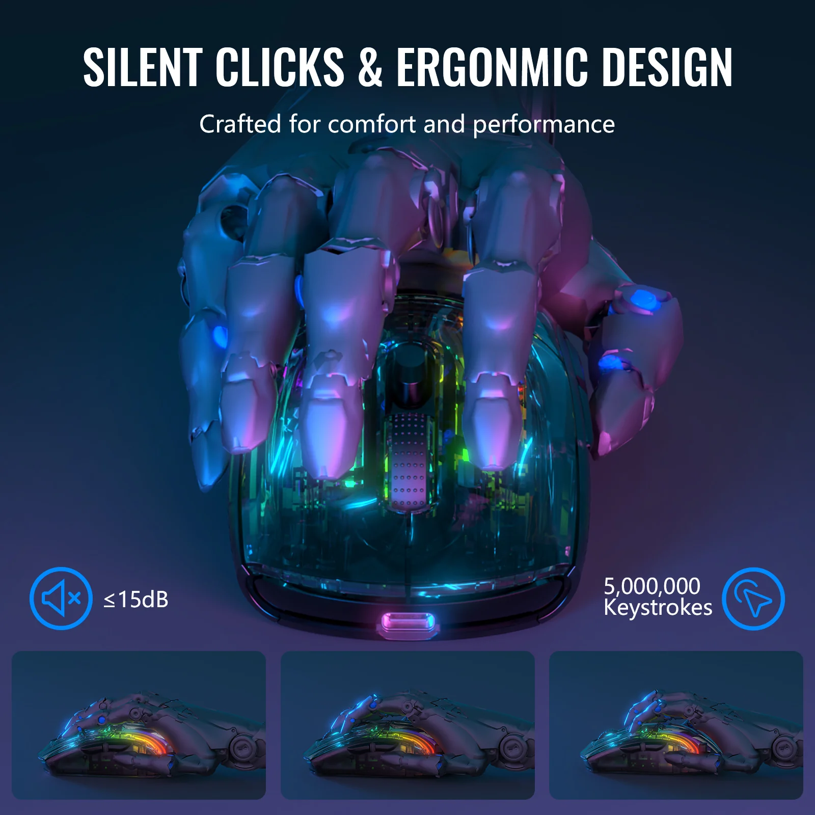ATTACK SHARK X2PRO Wireless Gaming Mouse with Charging Dock - Image 8